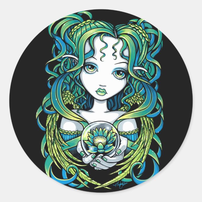 Adesivo "Kallan" Green Lotus Water Angel Sticker (Frente)