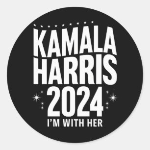 Adesivo Kamala 2024 Apoio que estou com Kamala Harris