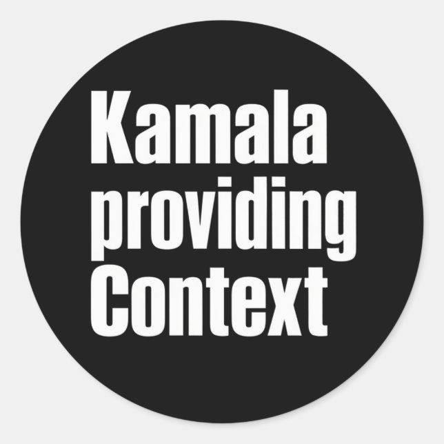 Adesivo Kamala Brat Verde Lima Fornecendo Contexto (Frente)
