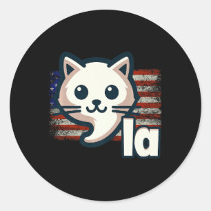 Adesivo Kamala Cat Usa Bandeira Política Prêmio Cat