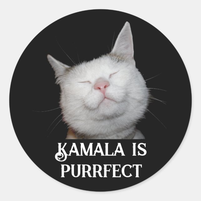 Adesivo Kamala é Purrfect (Frente)