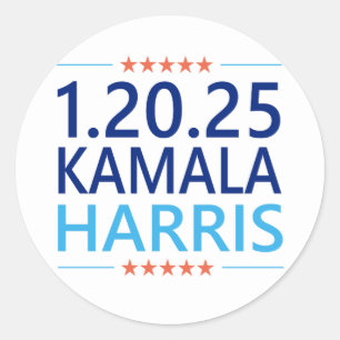 Adesivo Kamala Harris 1rua Mulher Presidente 1.20.25