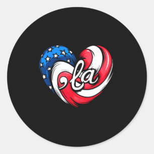 Adesivo Kamala Harris 2024 American Flag Heart Comma La Pa
