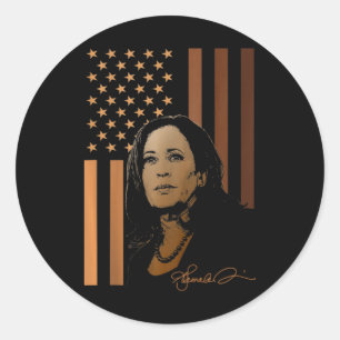 Adesivo Kamala Harris 2024 American Flag Senhora President
