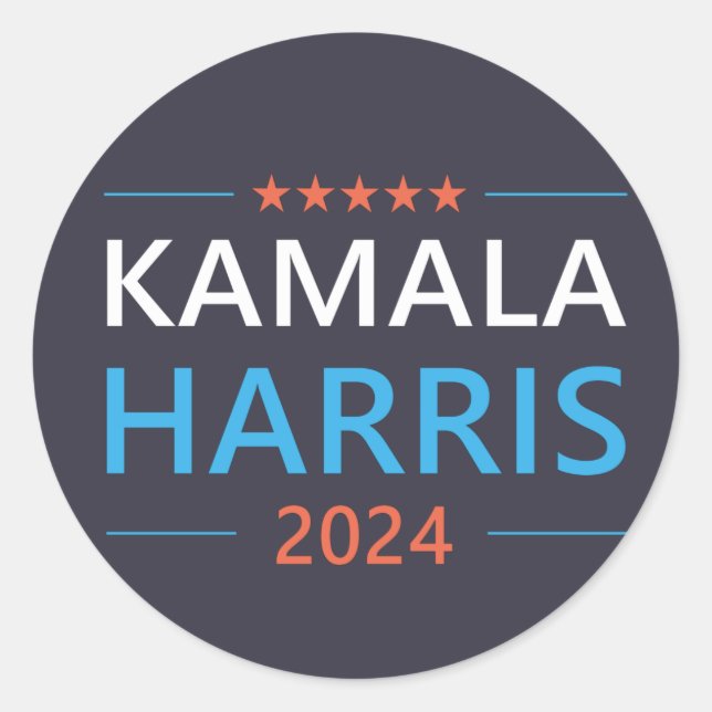 Adesivo Kamala Harris 2024 para o Presidente (Frente)
