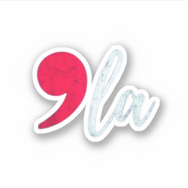 Adesivo Kamala Harris 2024 Presidente Comma La Funny (Frente)