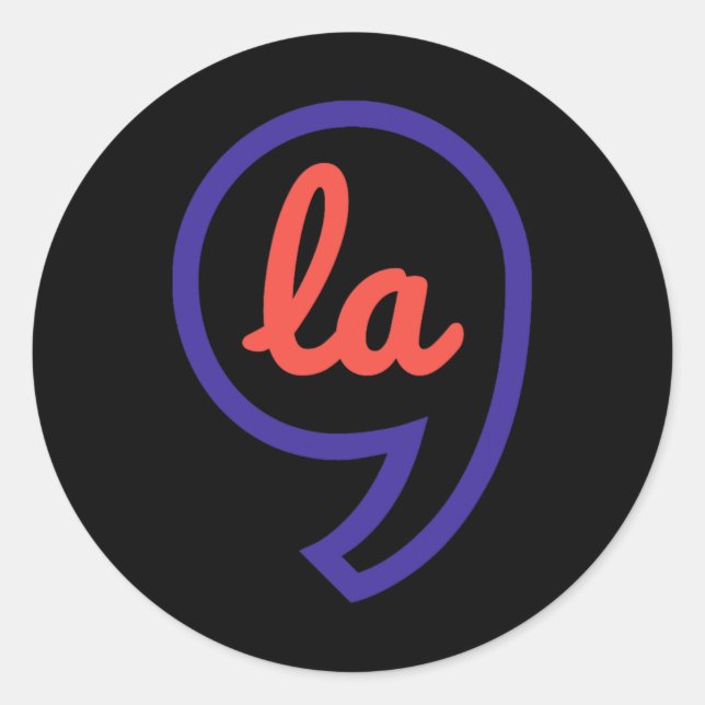 Adesivo Kamala Harris 2024 Presidente Comma La Funny (Frente)