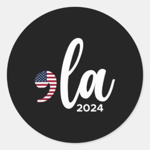 Adesivo Kamala Harris 2024 Presidente Comma La Funny