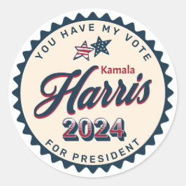 Adesivo Kamala Harris 2024 | Tem o meu voto