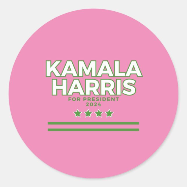 Adesivo Kamala Harris 2024 - Vinheta Presidencial (Frente)