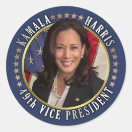 Adesivo Kamala Harris 49º vice-presidente comemorativo