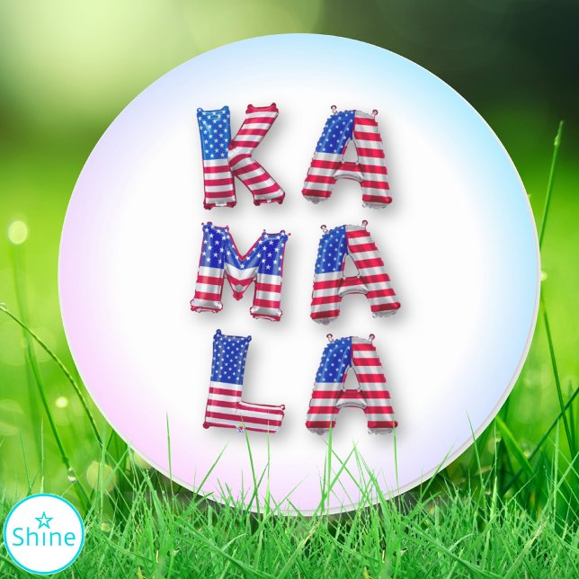 Adesivo Kamala Harris American Flag Balloon Alphabets Cute (Criador carregado)