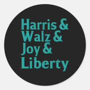 Adesivo Kamala Harris &amp; W Joy Liberty Apoia Tee