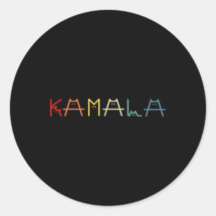 Adesivo Kamala Harris Cat Vintage escrevendo engraçado pos