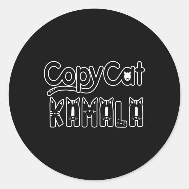 Adesivo Kamala Harris Copy Cat Funny 2024 (Frente)