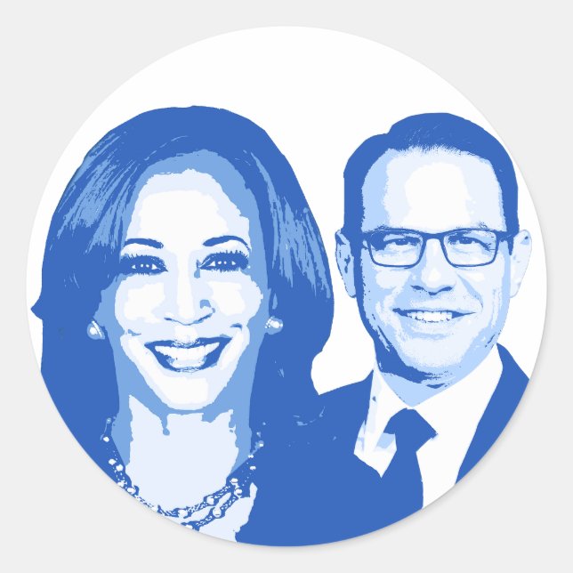 Adesivo Kamala Harris e Josh Shapiro (Frente)
