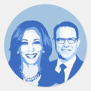 Adesivo Kamala Harris e Josh Shapiro
