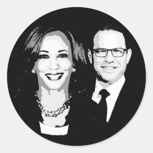 Adesivo Kamala Harris e Josh Shapiro Ticket