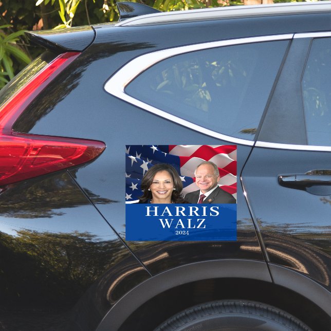 Adesivo Kamala Harris E Tim Walz 2024 (Lado do carro)
