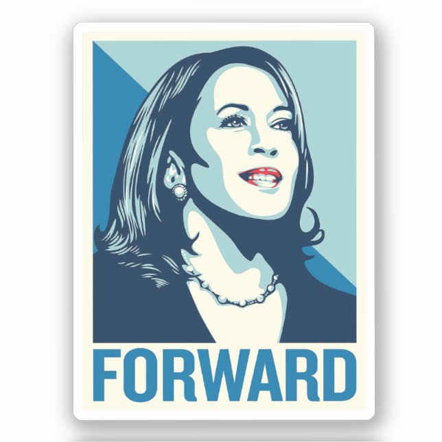 ADESIVO KAMALA HARRIS FORWARD (Frente)