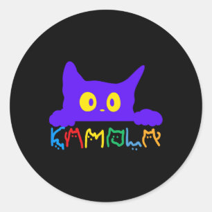 Adesivo Kamala Harris Funny Cat Letting Typografia Alpha