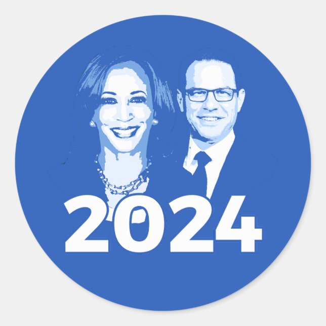 Adesivo Kamala Harris Josh Shapiro 2024 (Frente)