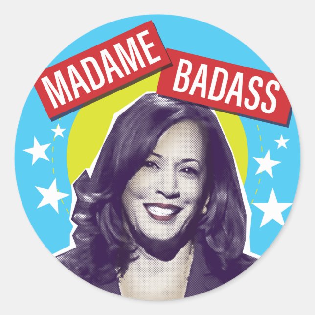 Adesivo Kamala Harris / Madame Badass (Frente)