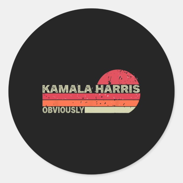 Adesivo Kamala Harris Obviamente. Harris Obviamente (Frente)