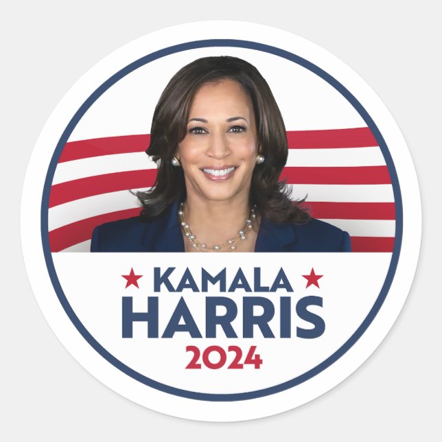 Adesivo Kamala Harris para o Presidente 2024 (Frente)