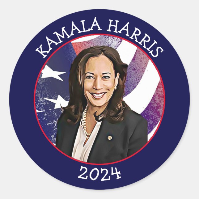 Adesivo Kamala Harris para o Presidente 2024 (Frente)