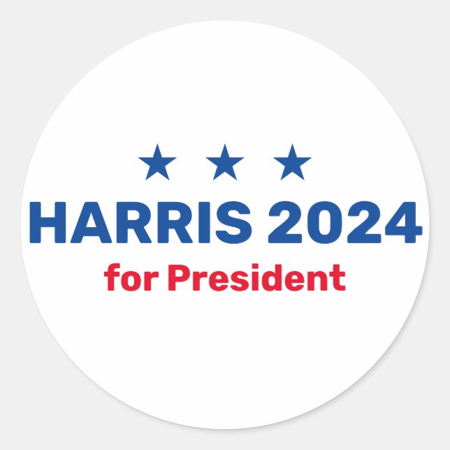 Adesivo Kamala Harris Para O Presidente 2024 (Frente)