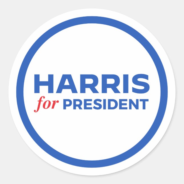 Adesivo Kamala Harris para Presidente (Frente)