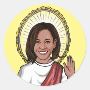 Adesivo Kamala Harris Prayer e Retrato da Paz