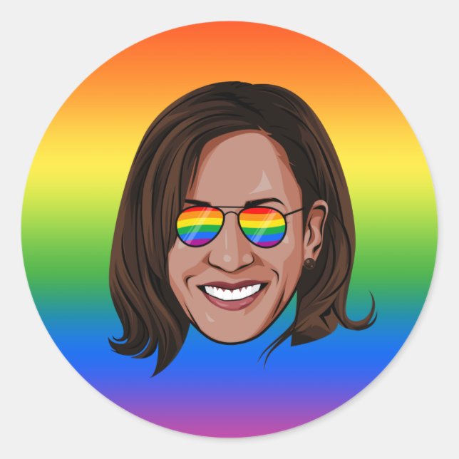 Adesivo Kamala Harris Pride Holiday (Frente)