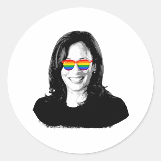 Adesivo Kamala Harris Rainbow Sunvidles (Frente)