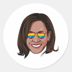 Adesivo Kamala Harris Rainbow Sunvidles