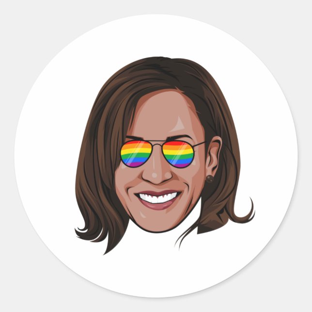 Adesivo Kamala Harris Rainbow Sunvidles (Frente)