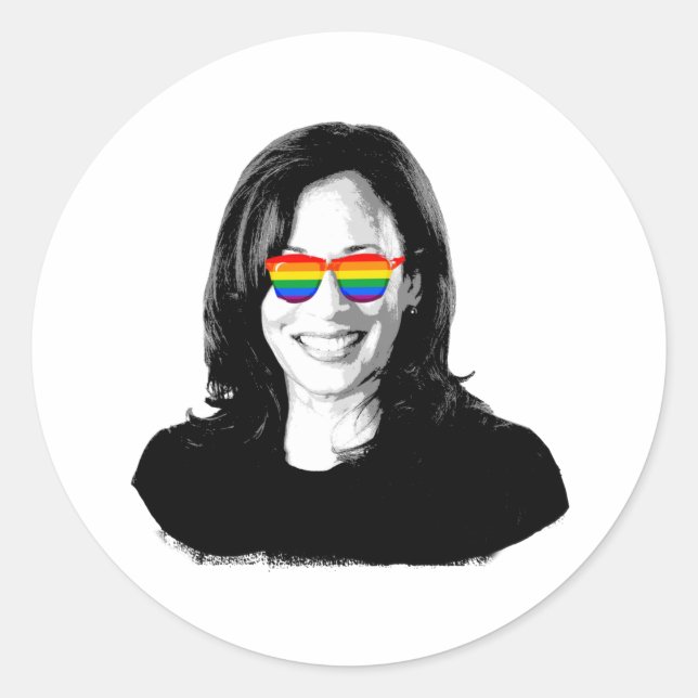 Adesivo Kamala Harris Rainbow Sunvidles (Frente)