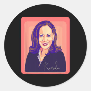 Adesivo Kamala Harris Senhora Presidente Pop Art Retrato