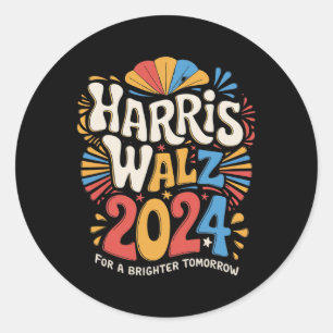 Adesivo Kamala Harris Tim Waltz Campanha Harris W 2024 Ele