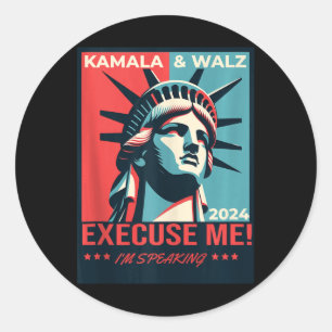 Adesivo Kamala Harris Tim Walz 2024 Eleição