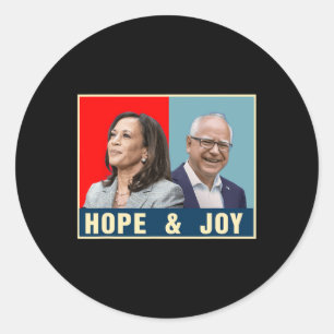 Adesivo Kamala Harris Tim Walz 2024 Esperança E Joy