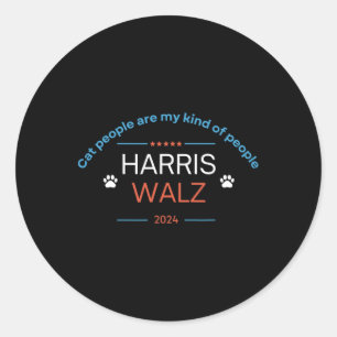 Adesivo Kamala Harris Tim Wheimer 2024 Pessoas De Gato São