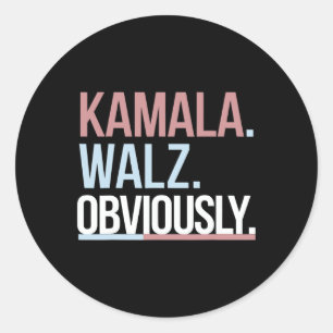 Adesivo Kamala Harris Tim Wheimer Obviamente Roupa Vote B