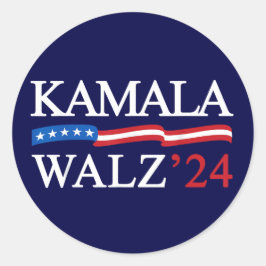 Adesivo Kamala Harris Walz 2024 Obviamente Azul