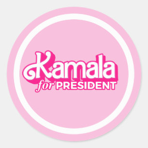 Adesivo Kamala para o Presidente Pink Style