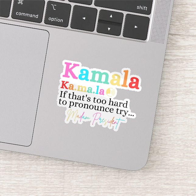 Adesivo Kamala, se é Duro demais para denunciar, tente Mad (Detalhe)