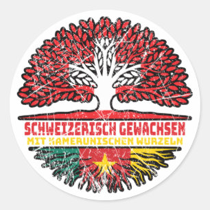 Adesivo Kamerun Kamerunisch Schweizer Schweiz Baum Wurzel