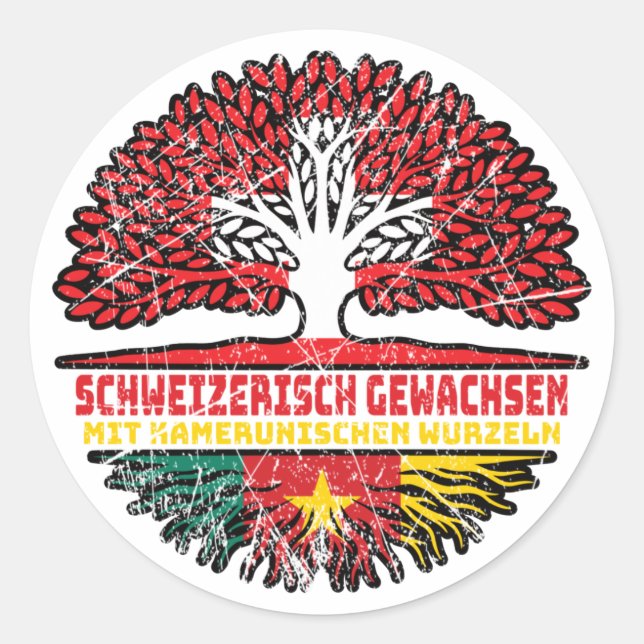 Adesivo Kamerun Kamerunisch Schweizer Schweiz Baum Wurzel (Frente)