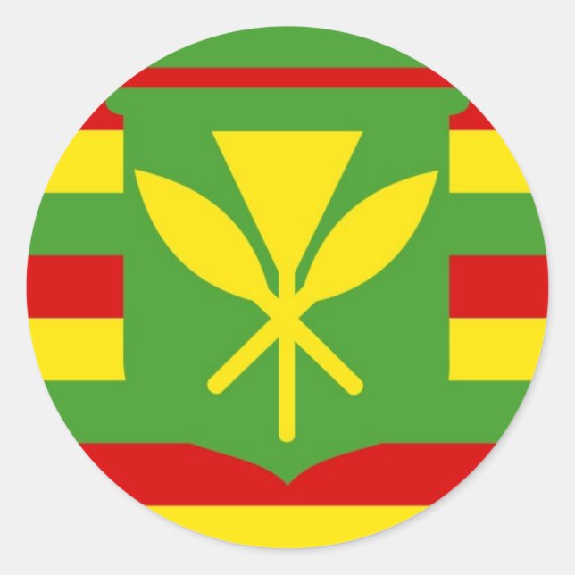 Adesivo Kanaka Maoli bandeira étnica Havaianos (Frente)